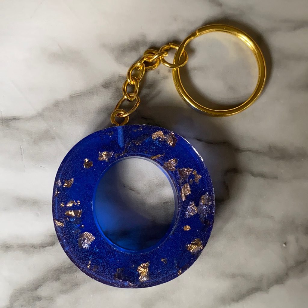 Colored Resin Initial Keychains